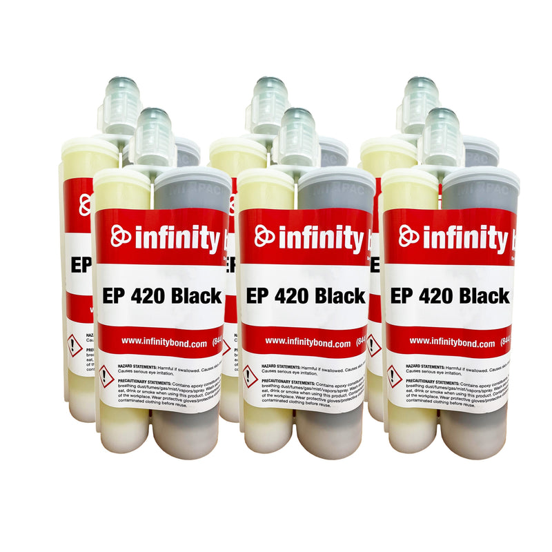 Infinity Bond EP 420 Black High Peel and Shear Strength Epoxy 400ml Case of 6