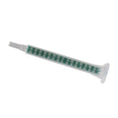 Infinity Bond MAQ 05-16L square-body static mixer with bayonet inlet and Luer Lock tip, designed for 50ml cartridges dispensing at 1:1 and 2:1 ratios.