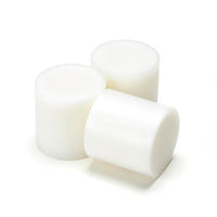 White 43mm hot melt slugs shown in solid cylindrical form from the Tecbond 342 series.