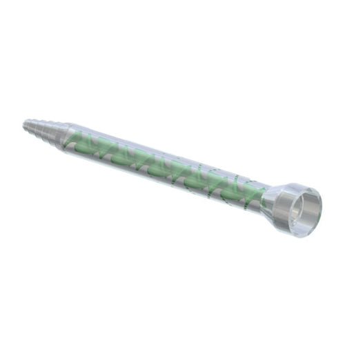 Single green Sulzer MSR series static mixing nozzle with rotating elements
