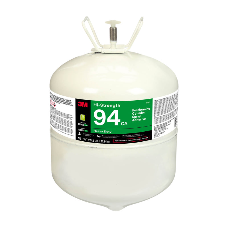 3M 94 CA Hi-Strength Postforming Spray Adhesive 26.2 lb red cylinder tank with Low VOC GREENGUARD™ label