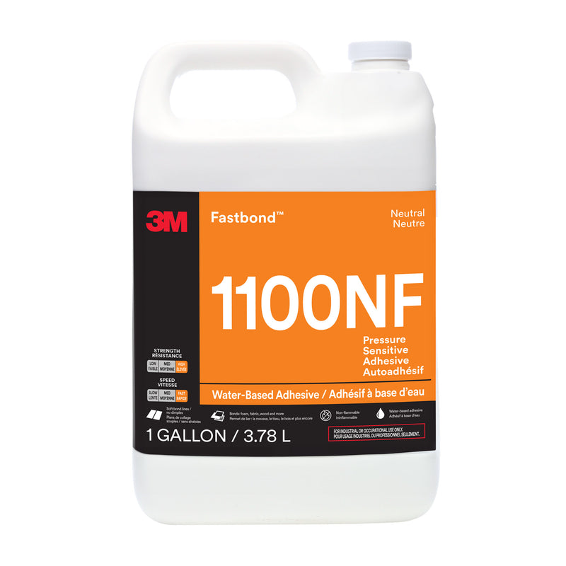 3M Fastbond 1100NF Foam Adhesive 1 Gallon Jug – Water-Based, Neutral Color