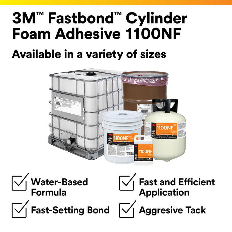 3M Fastbond 1100NF Foam Adhesive in All Available Sizes – Water-Based, Fast-Grab Formula