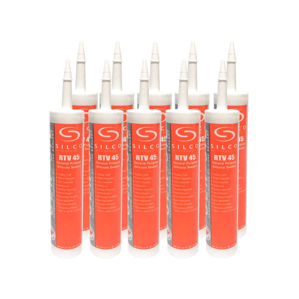 Silco RTV 45 Silicone Sealant 10 Pack