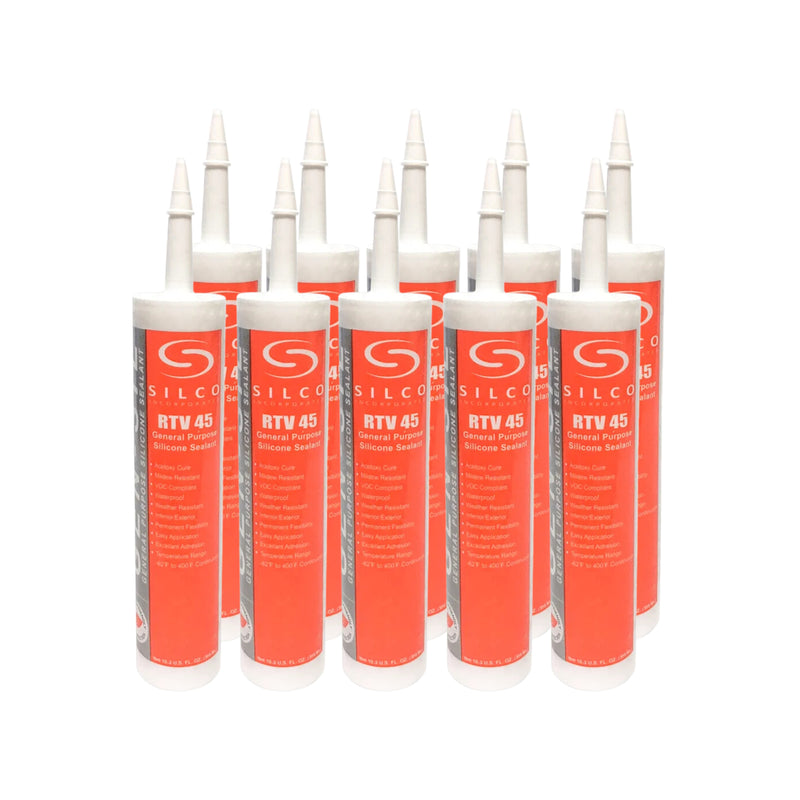 Silco RTV 45 Silicone Sealant 10 Pack
