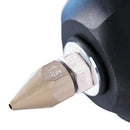 Close-up of 1.5 mm nozzle on Buehnen HB 450 bead hot melt glue gun
