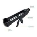 COX H245 310 mL (10 oz) one-component manual cartridge gun with labeled U-opening, adjustment screw, balanced design, and anti-drip trigger