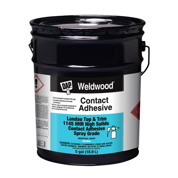 DAP Weldwood 1145 HHR High Solids Contact Adhesive Spray Grade – 5 Gallon Pail for Industrial Applications