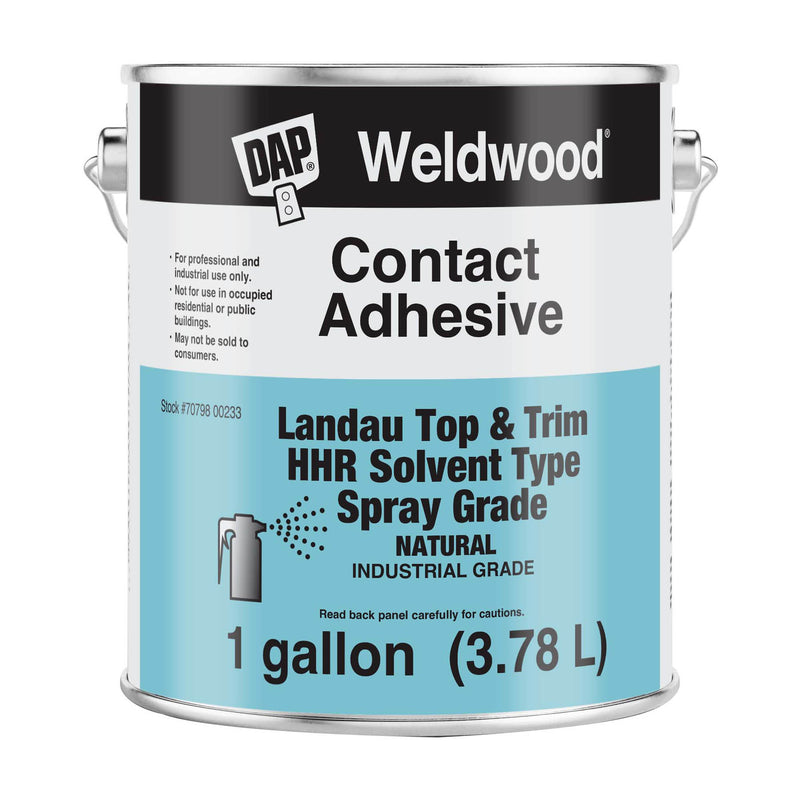 DAP Weldwood Landau Top & Trim HHR Spray Contact Adhesive – 1 Gallon Can for Industrial Upholstery Applications