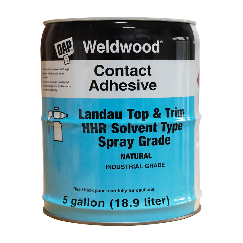 DAP Weldwood Landau Top & Trim HHR Spray Contact Adhesive – 5 Gallon Drum for Industrial Upholstery and Trim Applications