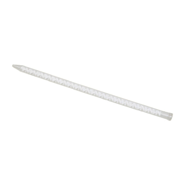 Infinity Bond 161-224 static mixer with bell inlet and stepped tip, featuring 24 elements for 1:1 and 2:1 adhesives in 200, 400, or 600ml cartridges or meter mix systems.