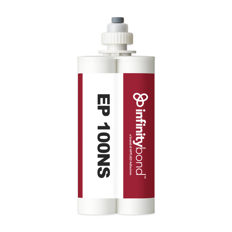 Clear gap-filling epoxy adhesive – Infinity Bond EP 100NS 400ml Cartridge, non-sag, quick 5 min set for vertical applications