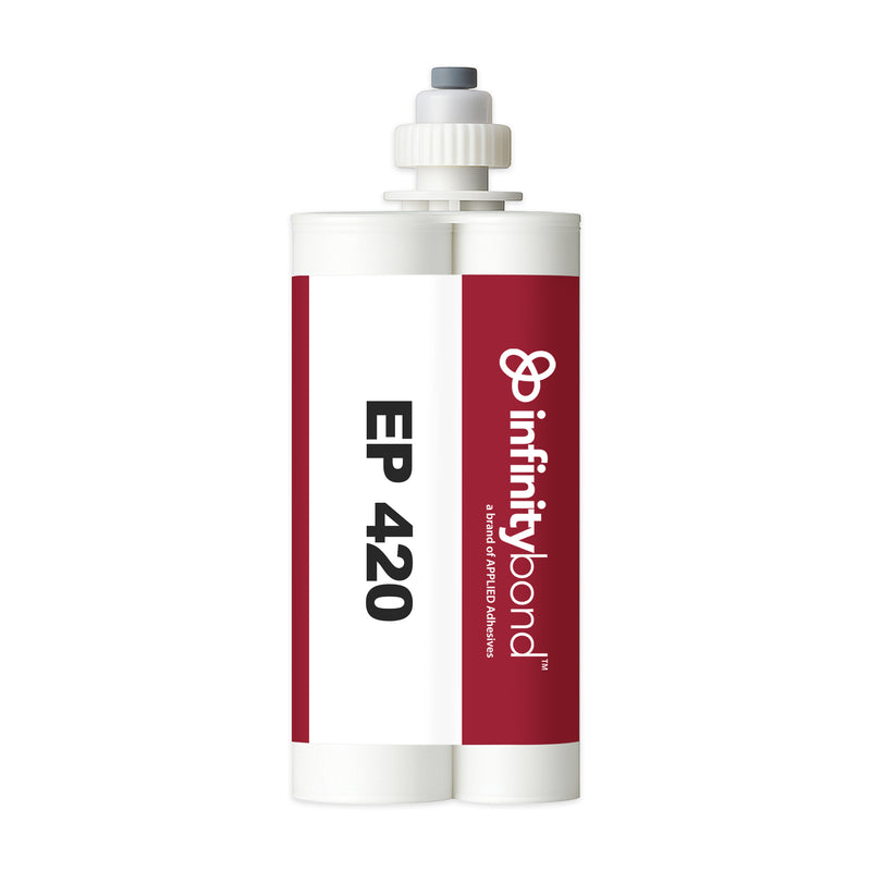 400 ml C-System Cartridge of Infinity Bond EP 420 – 2:1 epoxy, long set time, strong and durable adhesive bonds