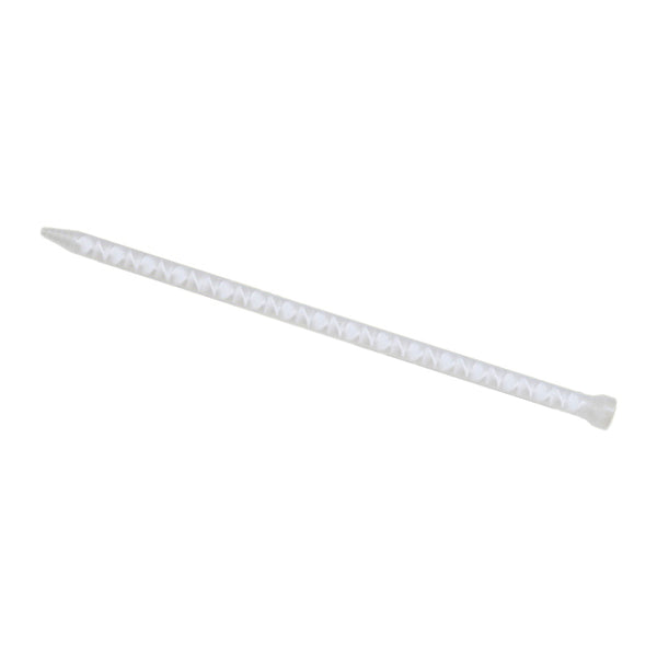 Infinity Bond MCH 10-32T static mixer with bell inlet and stepped tip, featuring 32 elements for 1:1 and 2:1 adhesives in 200, 400, or 600 cc cartridges or meter mix systems.