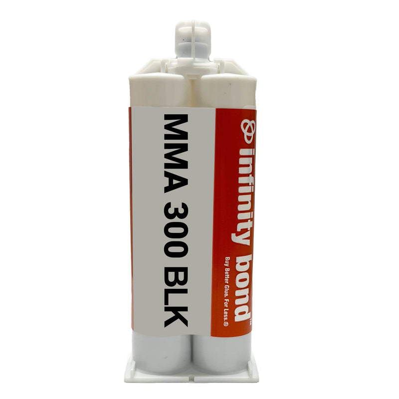 MMA 300 Black 50ml Methacrylate Adhesive Cartridge for Metal and Plastic Bonding