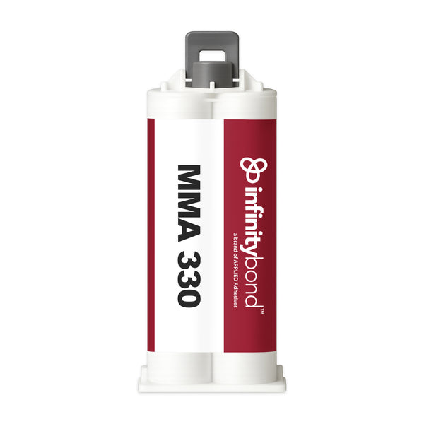 Flexible methacrylate adhesive with 14–19 min work time – Infinity Bond MMA 330 50 ml B-System Cartridge, 1:1 ratio
