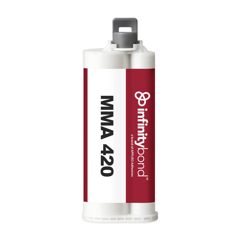 Structural bonding adhesive for metals, fiberglass, and plastics – Infinity Bond MMA 420 1:1 50 ml Cartridge, fast set