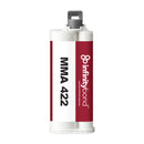 Infinity Bond MMA 422 50 ml Cartridge – 10:1 slow-set adhesive, 20 min work time, bonds to metals, plastics, and composites