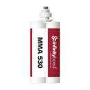 Slow cure adhesive, 40 min work time – Infinity Bond MMA 530 400ml Cartridge, 1:1 ratio bonds metal, fiberglass, and plastic