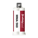 Infinity Bond MMA 560 50ml Cartridge – 1:1 structural adhesive, 50–65 min work time, bonds fiberglass, steel, and aluminum