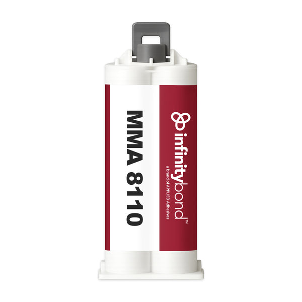Gray structural adhesive, fatigue resistant – MMA 8110 50 ml Cartridge, 10:1 ratio, bonds galvanized metals and composites