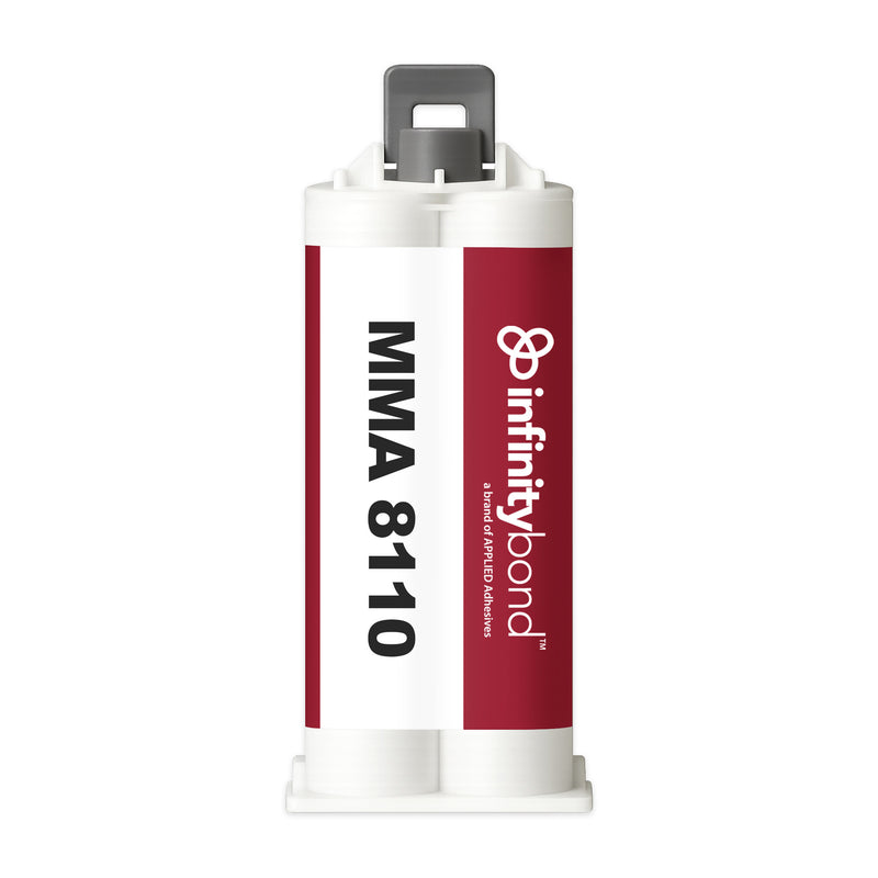 Gray structural adhesive, fatigue resistant – MMA 8110 50 ml Cartridge, 10:1 ratio, bonds galvanized metals and composites