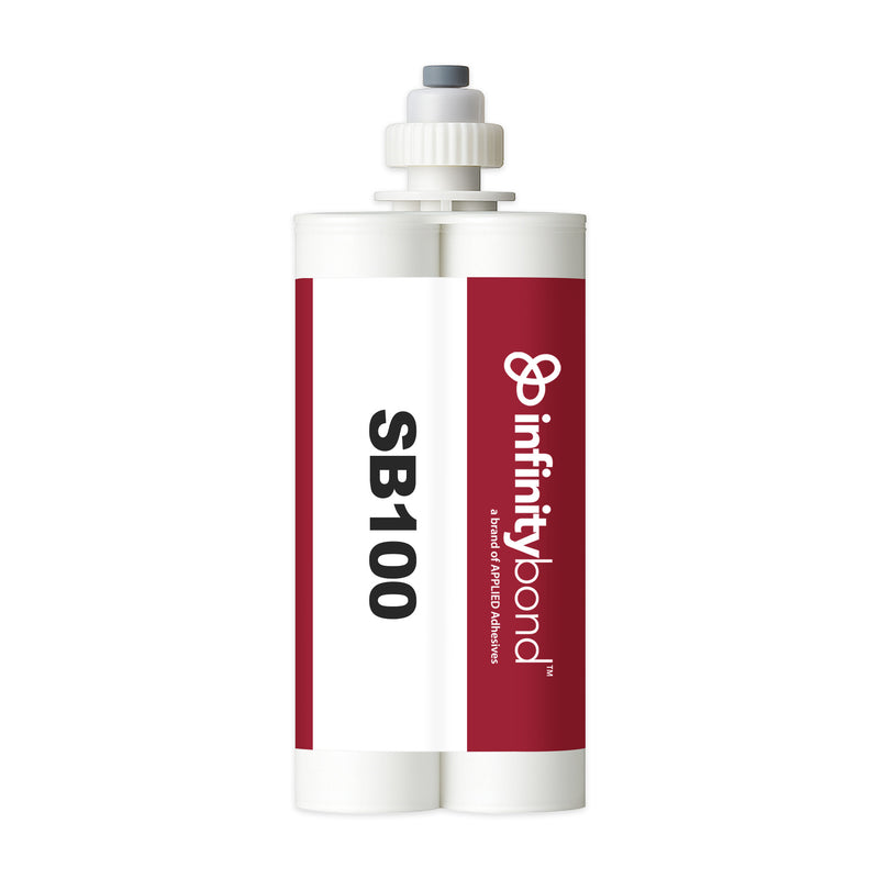 Infinity Bond SB100 structural acrylic adhesive in 200 mL and 400 mL 1:1 ratio C-System cartridges