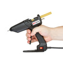 Handheld Tec 305 hot melt glue gun with illuminated power switch and compact, lightweight design