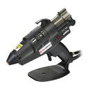 Standalone view of the Power Adhesives Tec 6300 pneumatic hot melt spray glue gun with nozzle, trigger, and removable base.