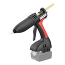 Power Adhesives Tec 808 cordless glue gun fitted with Makita 18V battery adapter on white background