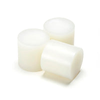 Tecbond 248 series 43mm glue slugs pictured as clear cylinders, suitable for construction and repair glue gun use.