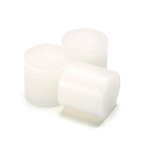 Tecbond 420 series hot melt adhesive slugs in off-white cylindrical 43mm form.