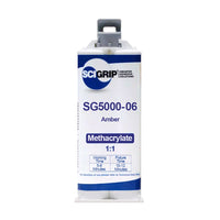 50 mL Cartridge of SCIGRIP SG5000-06 Amber Methacrylate Adhesive