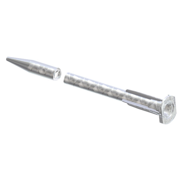 Single Sulzer MAH 03-17S static mixer nozzle with 17 elements, A System connection, tapered