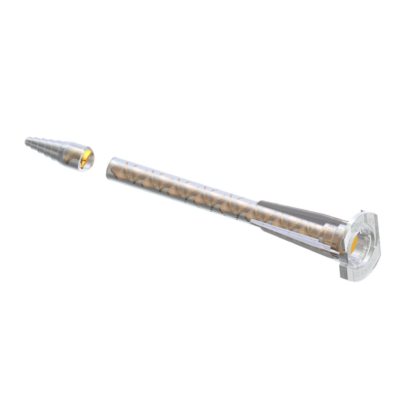 Single Sulzer MAHX 05-17T static mixer nozzle with 17 elements, A System connection, stepped tip