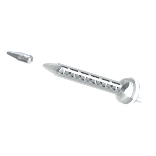 Single Sulzer MBLT 14-12T static mixer nozzle with 12 elements, Blueline connection, stepped tip