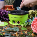 Surebonder 803 hot glue skillet used for dipping materials during floral arrangement assembly