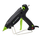 Surebonder PRO300A adjustable temperature industrial hot glue gun with ergonomic grip, green trigger, and removable wire stand.