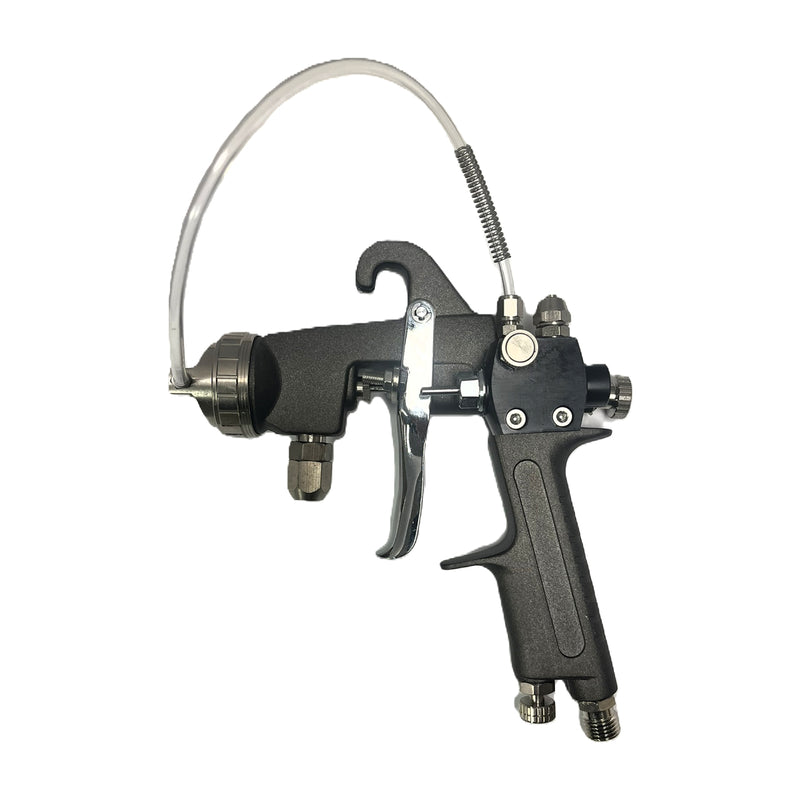 WS-101-152P 2-Part Adhesive Spray Gun with visible adjustment knobs, stainless steel fittings, and fluid line