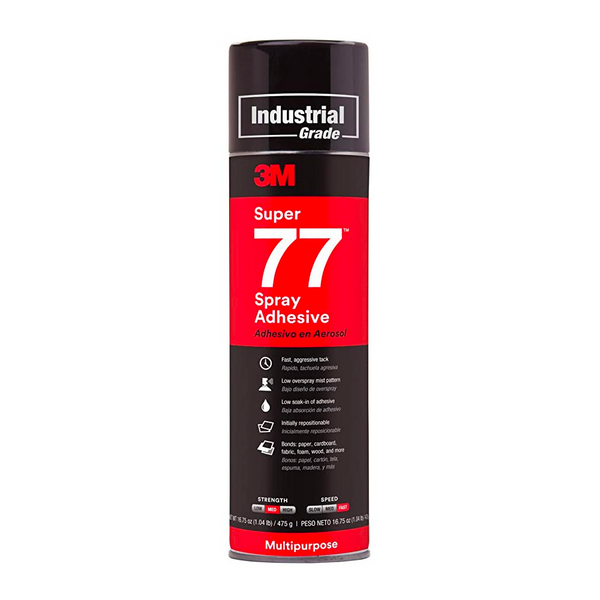 3M Super 77 Spray Adhesive in Cans and Tanks