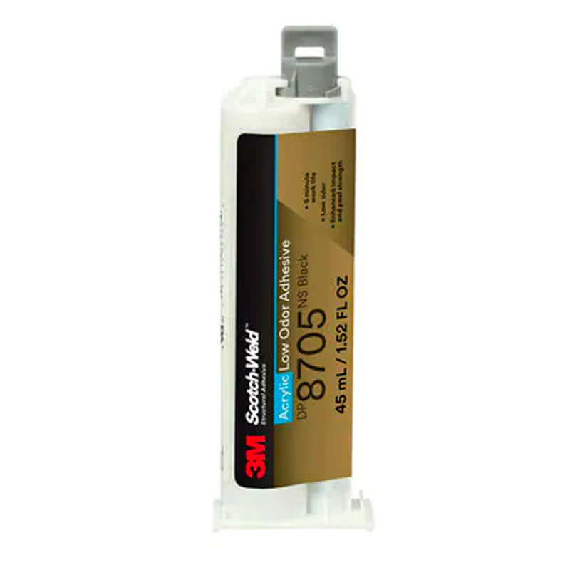 3M Scotch-Weld Low Odor Black Acrylic Adhesive DP8705NS in 50 ml cartridge
