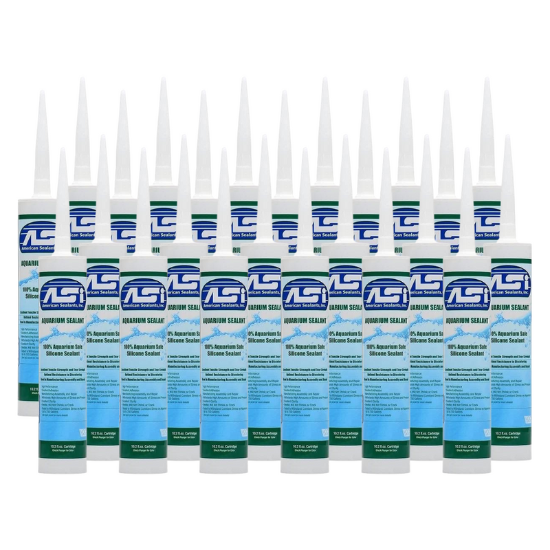 twenty-four 10.2oz cartridges of clear ASI aquarium sealant