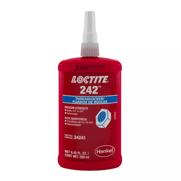 Loctite 242 Low Strength Removable Blue Threadlocker 250ml
