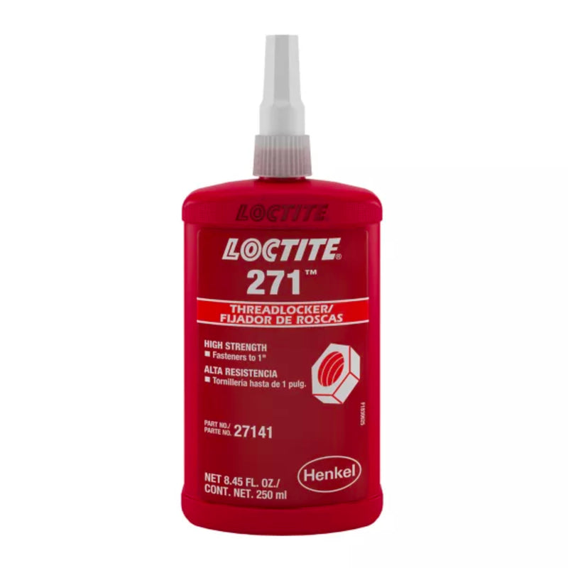 Loctite 271 High Strength Red Threadlocker for Up to 1 Inch Diameter 250ml