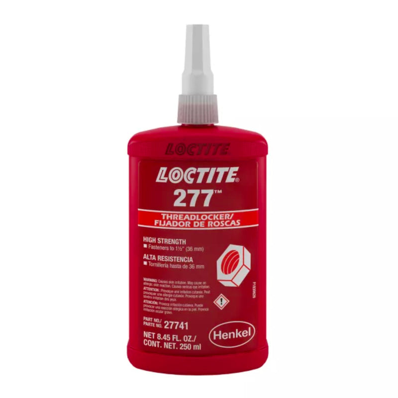 Loctite 277 High Strength Permanent Threadlocker for Large Bolts 250ml