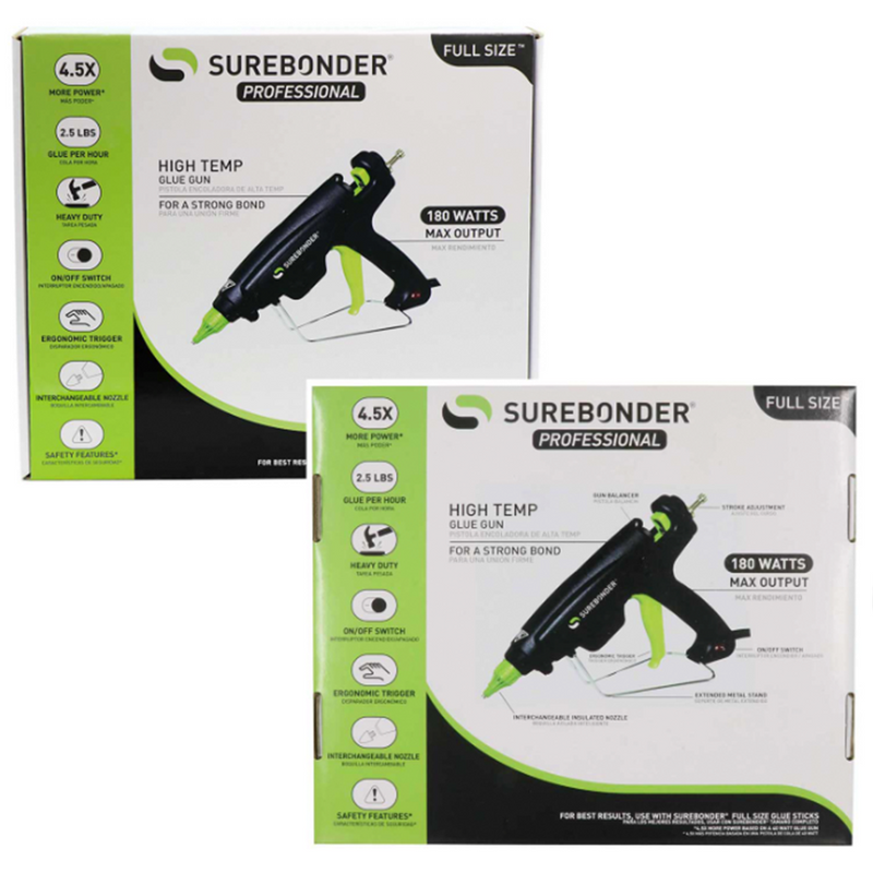 Surebonder PRO2-180 glue gun packaging