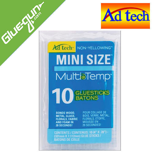 Adtech Full-Size 4 inch Multi-Temp Glue Sticks, 10 Count