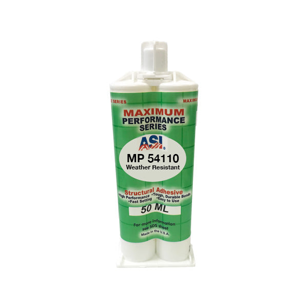 ASI MP54100 clear weather resistant epoxy adhesive 50ml cartridge