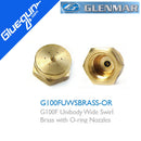 Glenmar Unibody Wide Swirl with O-ring Brass Bulk Nozzle