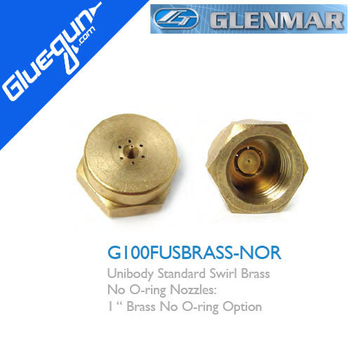 Glenmar Unibody 1" Standard Swirl Brass No O-ring Bulk Nozzle